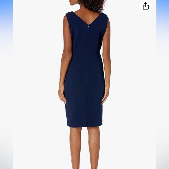 NWT Maya Brooke Women's Windowpane Pattern Mesh Lace Jacket Knit Dress Set 16 - Picture 2 of 6